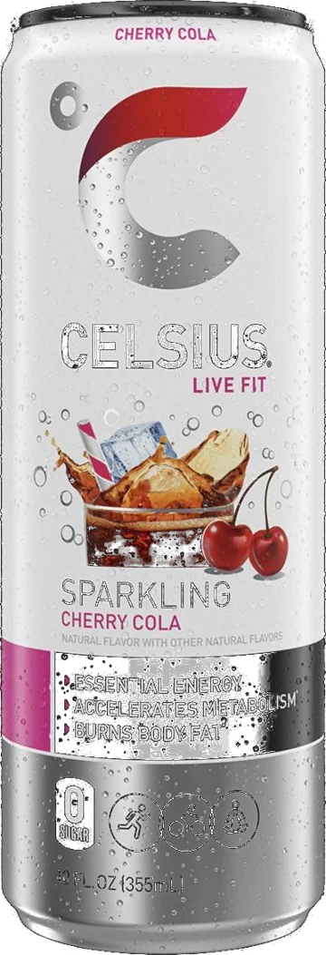 Celsius Sparkling Cherry Cola can