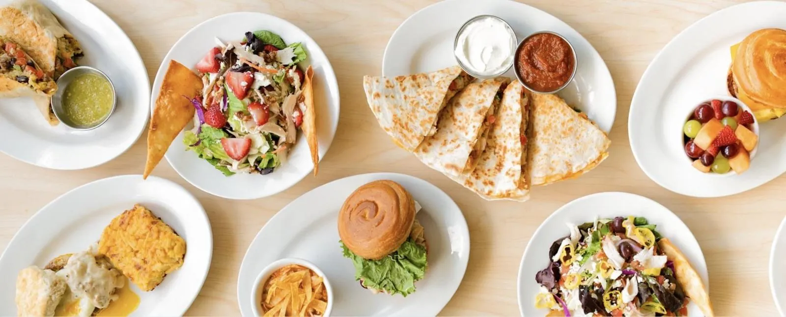 The Toasted Yolk Cafe brunch spread for grand-opening campaigns